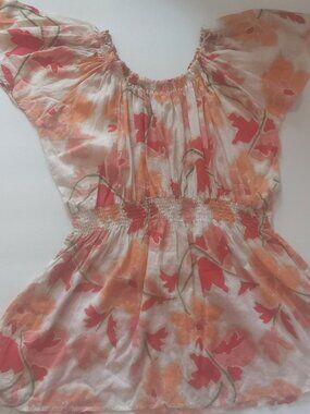 K Jordan floral Cinch Bodice top